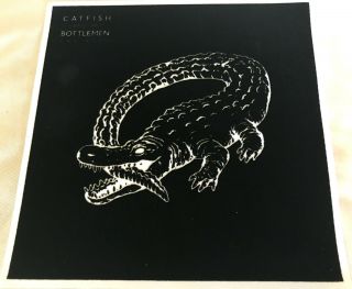 Catfish & The Bottlemen The Ride 12 " Promo Poster Black Felt W/ Alligator Design