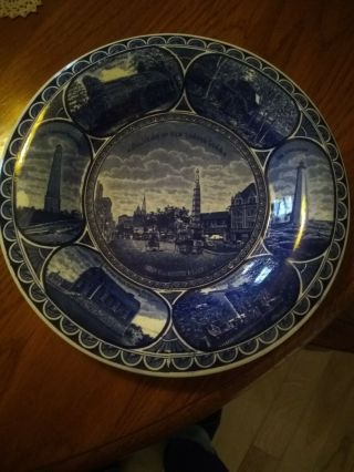 Staffordshire England Views Of London Ct Blue 9 3/8 " Plate