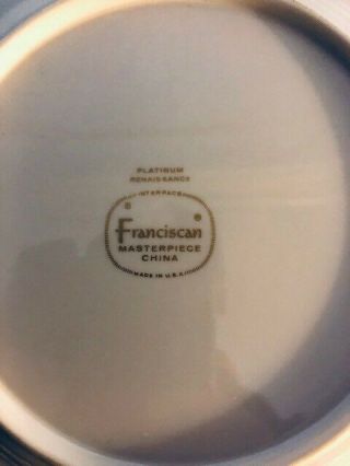 Franciscan Platinum Renaissance Set of (3) Bread & Butter Plates 6 1/4 