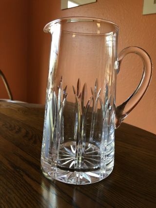 Full Lead Crystal Hand Blown Hand Cut Pitcher By Atlantis