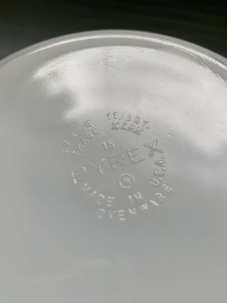 Pyrex Amish Butterprint Turquoise On White Casserole Bowl 474 - B 11/2 QT 3