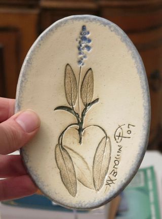 Anna L Brown Morgantown Wv West Virginia Pottery Soap Dish 2007 Signed