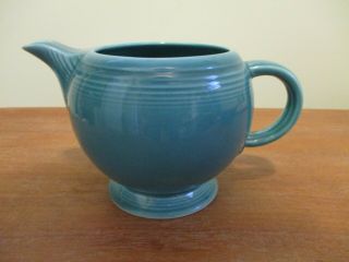 Vintage Fiesta Turquoise Teapot No Lid.  Fiestaware Blue Hlc Antique