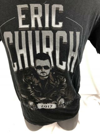 Eric Church Holdin My Own 2017 Tour Shirt Small Concert Double Sided Country 3