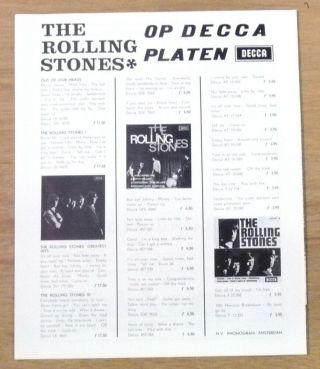 ROLLING STONES - REPRINT 1966 DEN BOSCH,  HOLLAND PROGRAM,  TICKET,  MINI POSTER 4