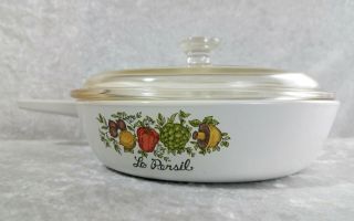 Corning Ware Spice Of Life Le Persil 6 - 1/2 Inch Frying Pan Skillet P - 83 - B Lid