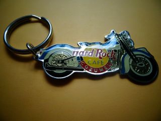 Hard Rock Cafe Cozumel Motorcycle Bike 1950s Fat Boy Keyring Keychain