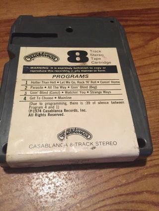 Kiss / Hotter Than Hell 1974 Casablanca Records 8 Track Tape 3