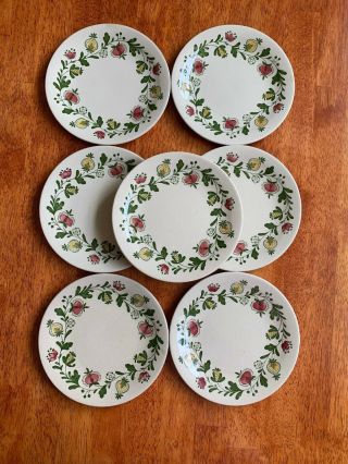 7 Johnson Brothers Gretchen Bread Plates Staffordshire Old Granite Porcelain