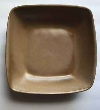 Vintage Frankoma Pottery 8.  5 " Square Serving Bowl 5ns Brown Satin