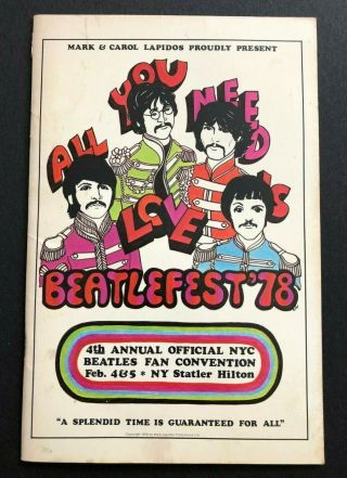 Beatlefest 1978 Program York City The Beatles