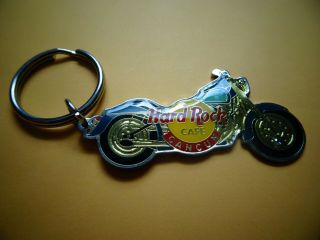 Hard Rock Cafe Cancun Motorcycle Bike 1950s Fat Boy Keyring Keychain