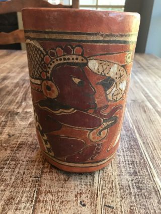 Hand Crafted Painted Terra Cotta Clay Pottery Vase