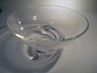Vintage Steuben Crystal Art Glass Swirled Bowl Pollard