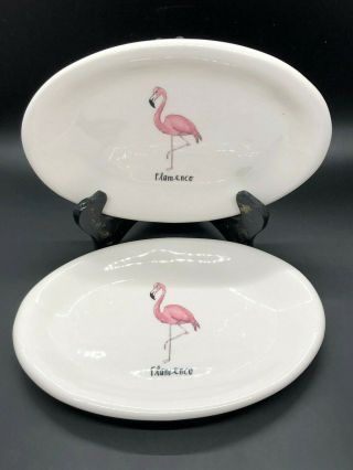 Rae Dunn By Magenta Flamenco Flamingo Oval Plates Two