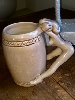 Vintage Dorothy Kindell Ca.  Pottery Nude/ Risque Lady Mug