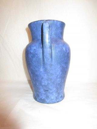 Antique Art Pottery Vase Blue Mottled - Early 1900s 5