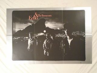 Echo And The Bunnymen 1988 Promo Poster Silver Ink Ian Mcculloch