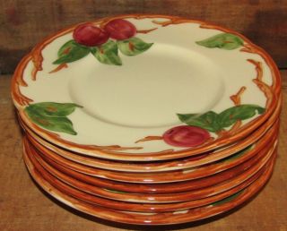 7 Vintage Franciscan Apple 6 1/2 " Bread & Butter Plates - Different Marks -