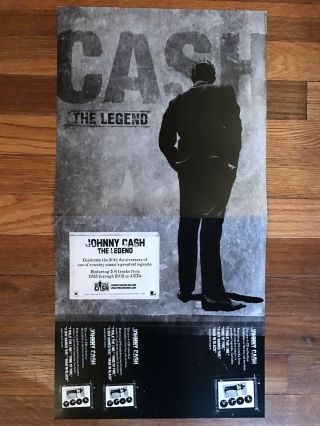 Johnny Cash The Legend Rare Promo Double Poster Flat 2005