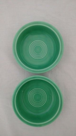 Vintage  Fiesta® Pottery - 2 Small Green Fruit Bowls