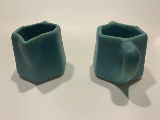 EARLY Van Briggle Cream and Sugar Set - Blue - ca.  1910 - 1920 - Numbered Molds 2