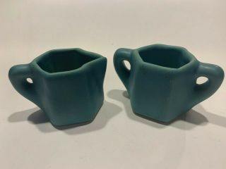 EARLY Van Briggle Cream and Sugar Set - Blue - ca.  1910 - 1920 - Numbered Molds 3