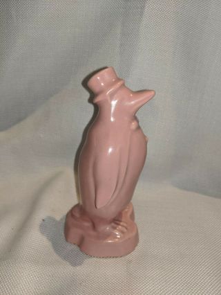 Vintage Abingdon Usa Pottery Hat Penguin Pink