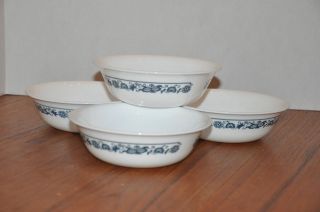4 Corelle Corning Old Town Blue Onion Soup Cereal Bowl 6 1/4 "