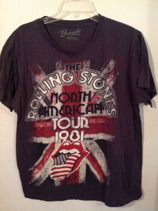 Retro Rolling Stones 1981 North American Xl T - Shirt Tattoo You Union Jack