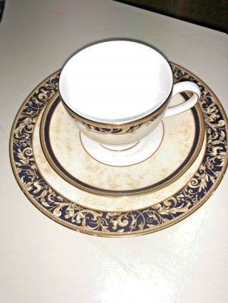 Wedgwood Cornucopia Bicentenary Footed Cup,  Saucer & Bread Butter Plate