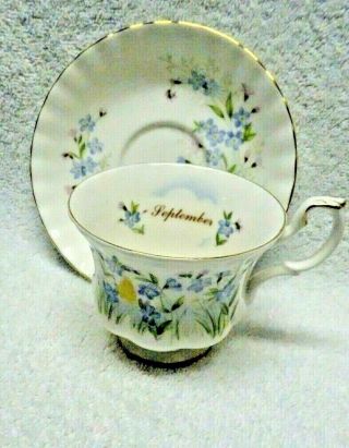 Royal Albert Wild Flower Of The Month September Forget Me Nots Cup And Saucer