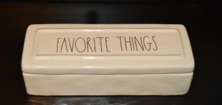 Rae Dunn Favorite Things Vanity Box Ceramic❤️trinket Jewelry Case Organizer