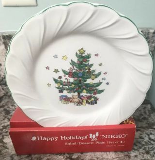 Nikko Happy Holidays Salad/Dessert Plate Set Of Four 5