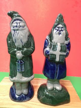 Rowe Pottery Salt Glaze Pottery Santas