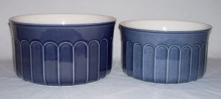 Goebel (2) Denim Blue Vegetable Serving Bowls (2 & 3 Qt. ) W.  Germany