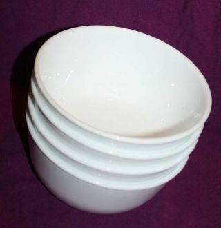 Set Of 4 Corelle Livingware Frost White 12oz Cereal - Rice - Soup Bowls