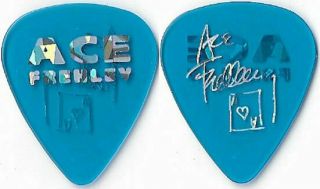 Ace Frehley Silver Foil/see Thru Blue Tour Guitar Pick