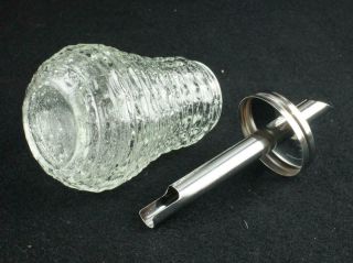 Vintage Pressed Glass Sugar Shaker,  Dispenser,  Sifter Stainless Steel Spout GG47 3