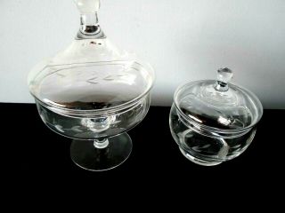 Set Of 2 Vintage Princess House Candy Dishes With Lids