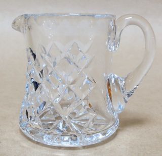Vintage Diamond Cut Crystal Milk Jug Creamer