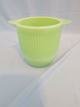 Bloom - Rite Jadeite Flower Herb Pots Cup Rare Fire King Hard To Find Rare