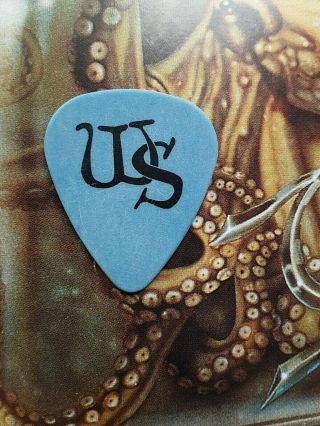 Whitesnake Doug Aldrich Block Print On Blue Guitar Pick