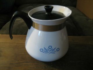 8 Cup Vintage Corning Ware Cornflower Blue 2 Qt Coffee Tea Pot Stove Top