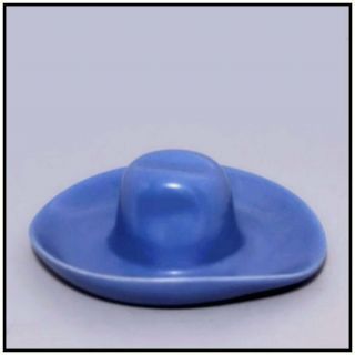 Padre Pottery Cowboy Hat Ashtray Satin Matte Blue Glaze