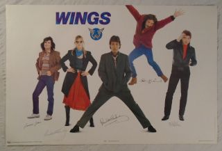 Paul Mccartney Wings 1979 Poster Pace Scotland Beatles