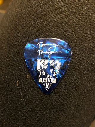 KISS Kruise V 5 Guitar Pick Tommy Thayer Signed Autograph Alive 11/1/15 Night 2 4