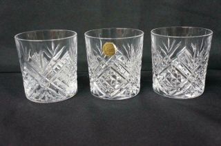 3 Cristal D’arques Masquerade Old Fashioned,  On The Rocks Glasses 3 5/8 " Tall