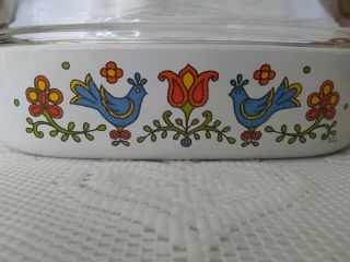 Corning Ware Casserole with Lid Country Festival/ Friendship Blue Bird A - 10 - B 5