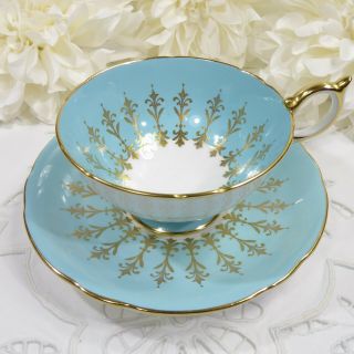 Aynsley Athens Tea Cup And Saucer Set,  Vintage Aynsley Teacup And Saucer England